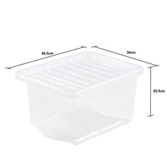 Pack of 5 Wham Crystal 28L Box and Lid