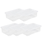 Wham Crystal 32L Under Bed Box & Lid - Pack of 5