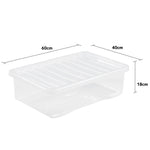 Wham Crystal 32L Under Bed Box & Lid - Pack of 5