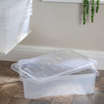 Wham Crystal 32L Under Bed Box & Lid - Pack of 5