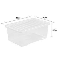 Pack of 5 Wham Crystal 45L Box and Lid