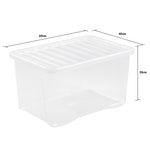 Wham Crystal 60L Box & Lid - Pack of 5