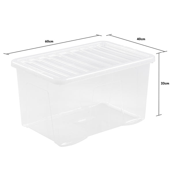 Wham Crystal 60L Box & Lid - Pack of 5