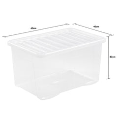 Pack of 5 Wham Crystal 60L Box and Lid