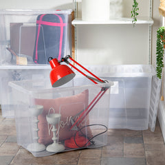 Pack of 4 Wham Crystal 80L Box and Lid