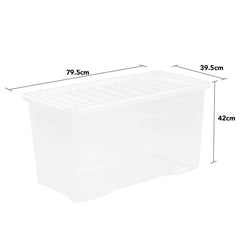 Pack of 3 Wham Crystal 110L Box and Lid