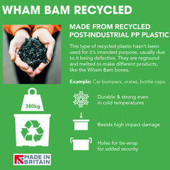 Pack of 4 Wham Bam 36L Heavy Duty Recycled Box with Lid