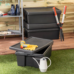 Pack of 4 Wham Bam 36L Heavy Duty Recycled Box with Lid