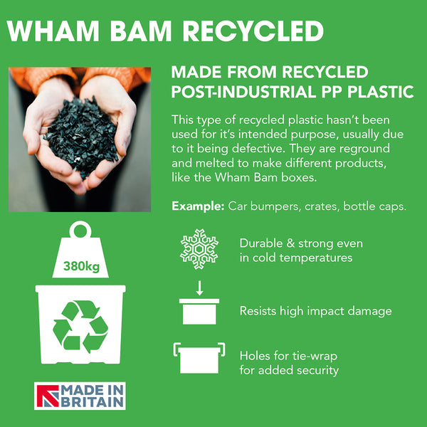 Wham Bam 45L Heavy Duty Recycled Box with Lid - Pack of 5
