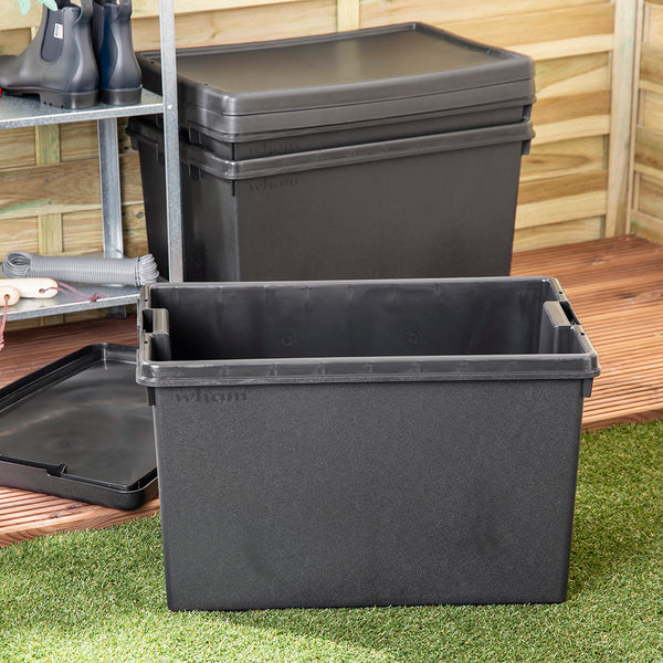 Wham Bam 62L Heavy Duty Recycled Box with Lid - Pack of 3