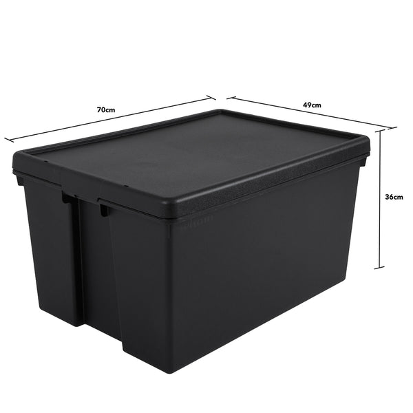 Wham Bam 96L Heavy Duty Recycled Box with Lid - Pack of 2