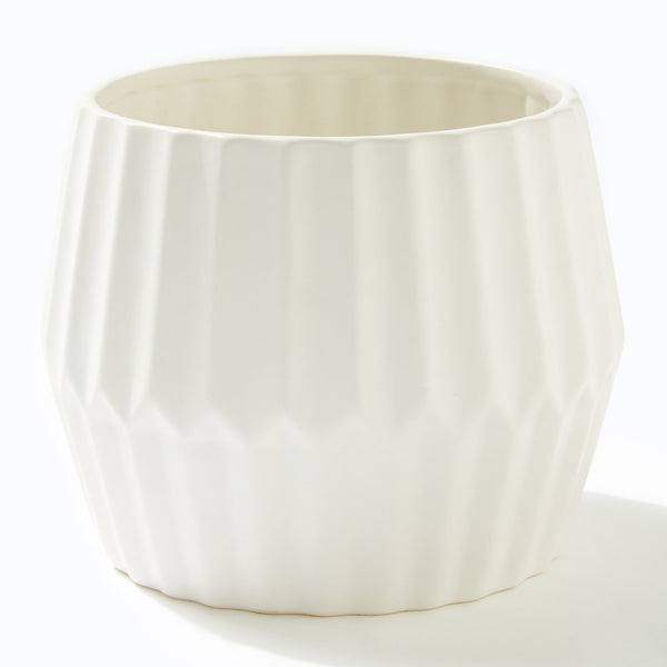 Hex White Plant Pot
