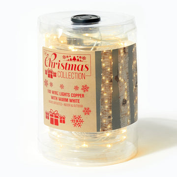 100 Copper Wire Warm White Lights
