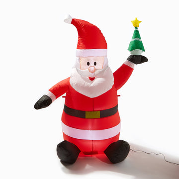 Inflatable Santa With Tree