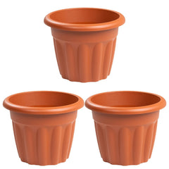Vista Pack of 3 33cm Terracotta Round Planter