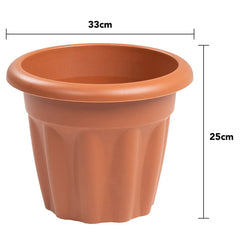 Vista Pack of 3 33cm Terracotta Round Planter