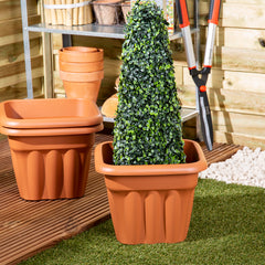 Vista Pack of 3 33cm Terracotta Square Planter