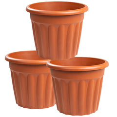 Vista Pack of 3 50cm Terracotta Round Planter