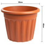 Vista Round Planter 50cm Terracotta - Pack of 3