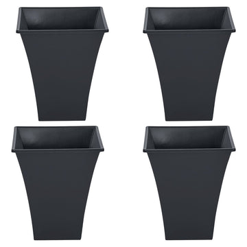 Recycled Square Metallica Planters 23cm - Pack of 4