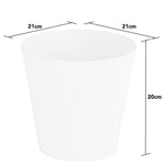 Round Studio Planters 21cm White - Pack of 4