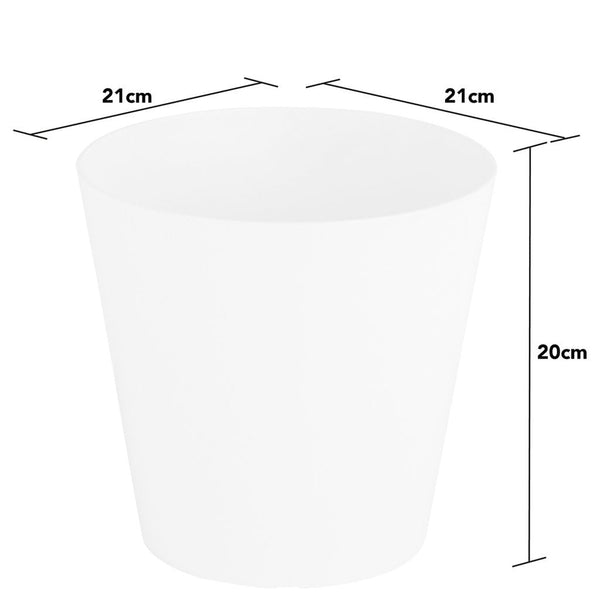 Round Studio Planters 21cm White - Pack of 4