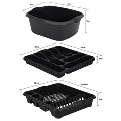 Casa Black 3 Piece Kitchen Set