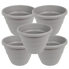 Beehive Set of 5 Grey 40cm Round Planter