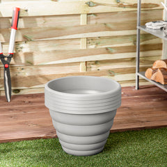 Beehive Set of 5 Grey 40cm Round Planter