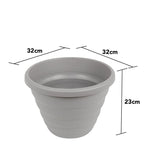 Set 5 Beehive 32cm Round Planter Upcycle Grey