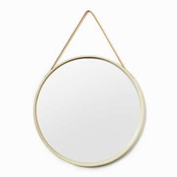 At Home Plywood Round Mirror