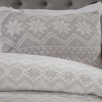 Fairisle Printed Fleece Grey Duvet Set