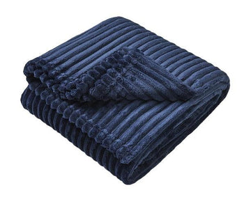 Fusion Ribbed Throw - Navy