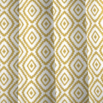 Fusion Navaho 100% Cotton Eyelet Curtains Ochre