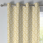 Fusion Navaho 100% Cotton Eyelet Curtains Ochre