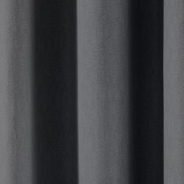 Fusion Sorbonne Eyelet Curtains - Charcoal