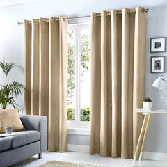 Fusion Sorbonne Natural Eyelet Curtains