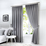 Fusion Dijon Lined Curtains - Silver