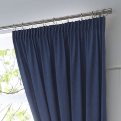 Fusion Dijon Blackout Pencil Pleat Navy Curtains
