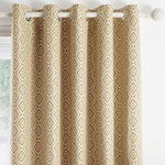 Appletree Loft Asha Jacquard Eyelet Curtains Ochre