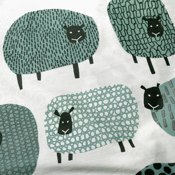 Fusion Dotty Sheep Easy Care Duvet Set Duck Egg