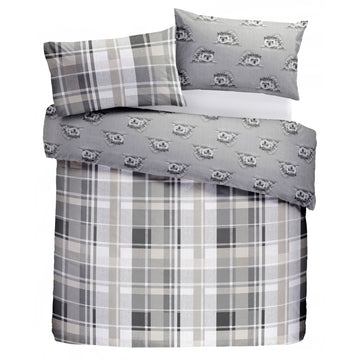 Dreams & Drapes Lodge Colville Check Duvet Cover Set - Grey