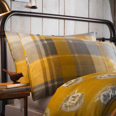 Dreams & Drapes Lodge Colville Ochre Check Duvet Cover Set