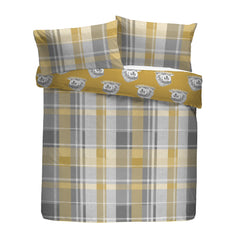 Dreams & Drapes Lodge Colville Ochre Check Duvet Cover Set
