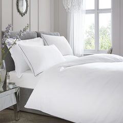 Appletree Boutique Piped White Duvet Cover Set