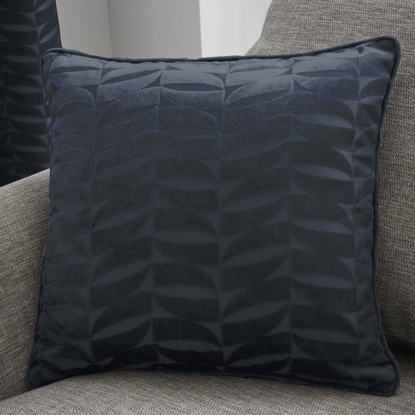 Curtina Kendal Jacquard Cushion Navy