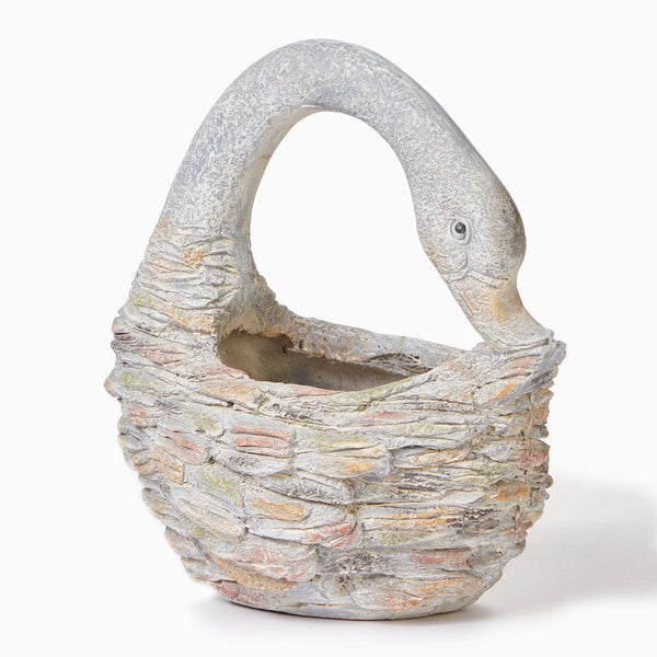 Outmore Bent Neck Swan Planter