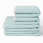 At Home Contrast Green & Mushroom Hand Towels - 2pk