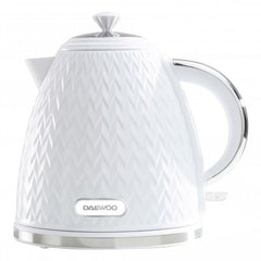 Daewoo White Argyle 1.7L Kettle