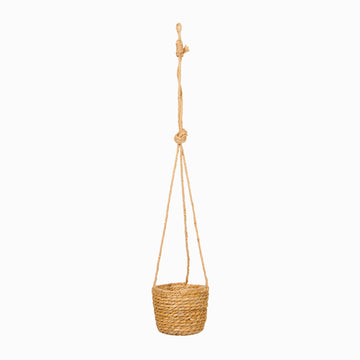 At Home Straw Hanging Indoor Plant Pot